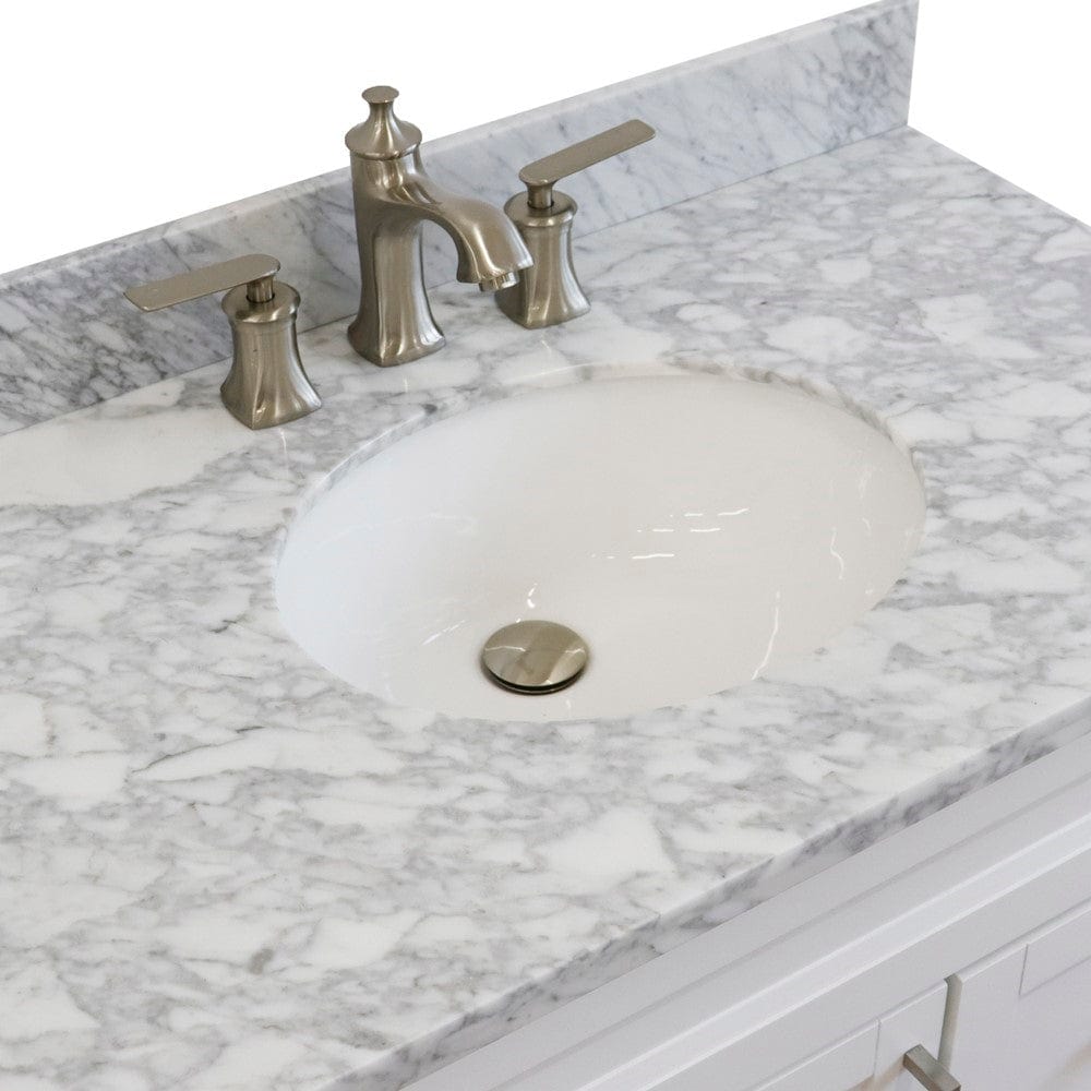 Bellaterra 37" Single sink vanity in White finish