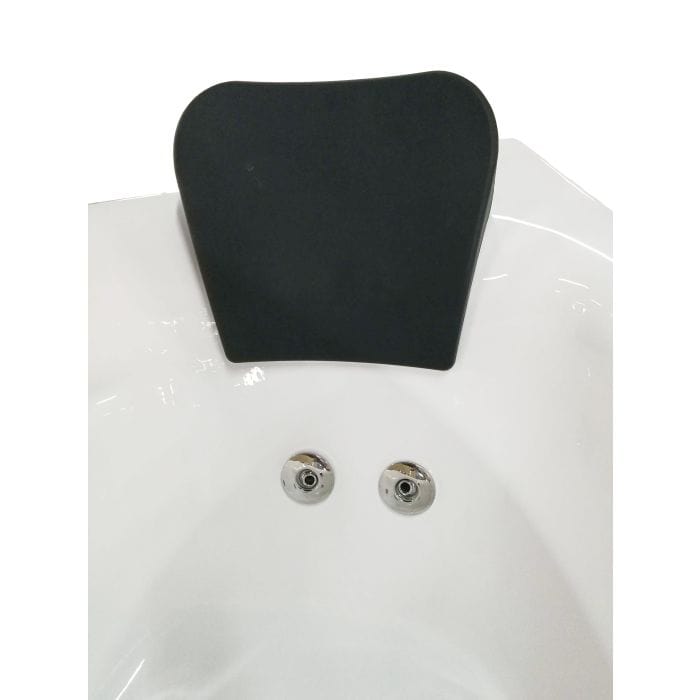 EAGO AM161-L 5' Single Person Corner White Acrylic Whirlpool Bath Tub - Drain on Left