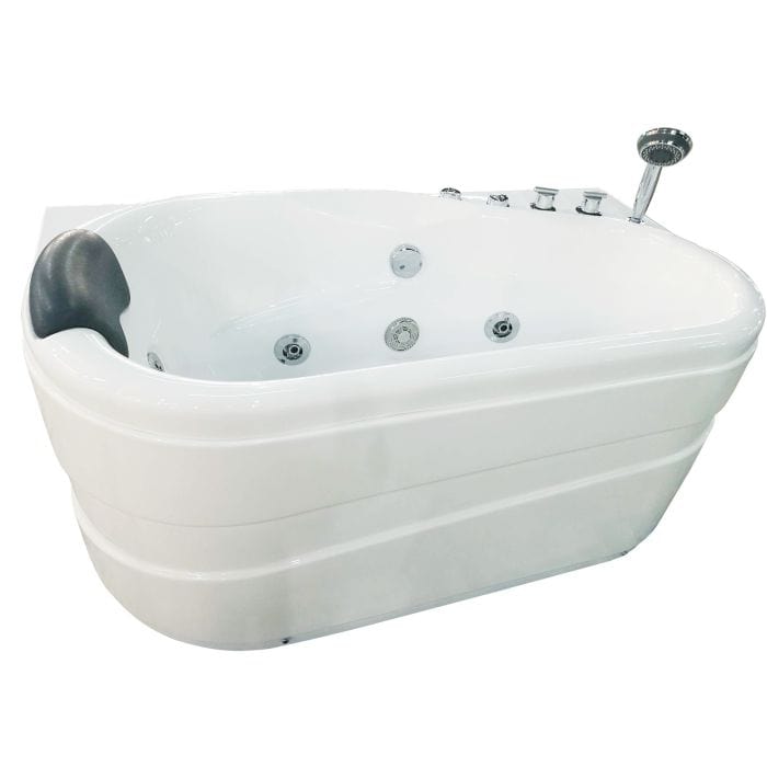 EAGO AM175-R 5' White Acrylic Whirlpool Bathtub - Drain on Left