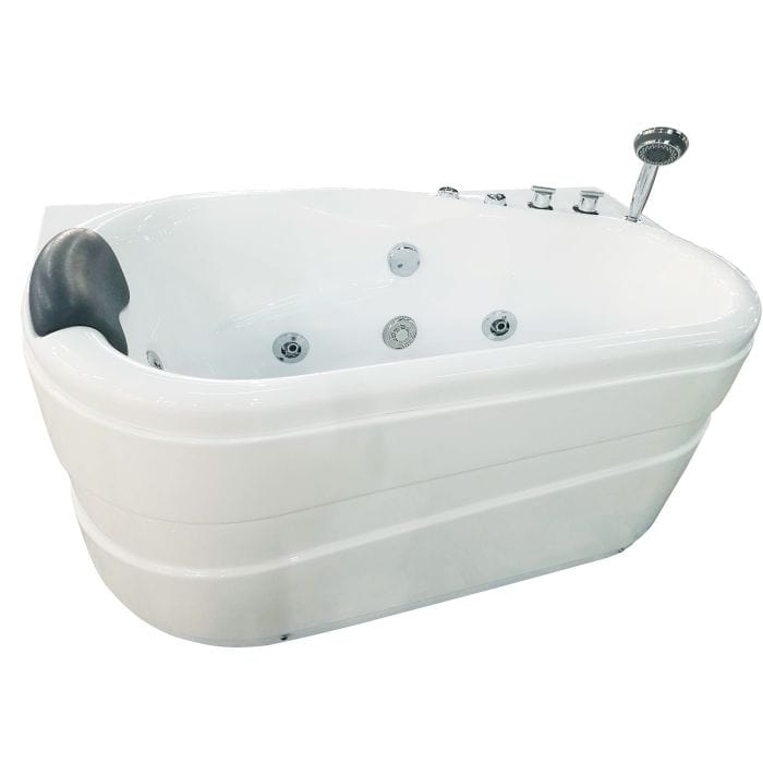 EAGO AM175-R 5' White Acrylic Whirlpool Bathtub - Drain on Left