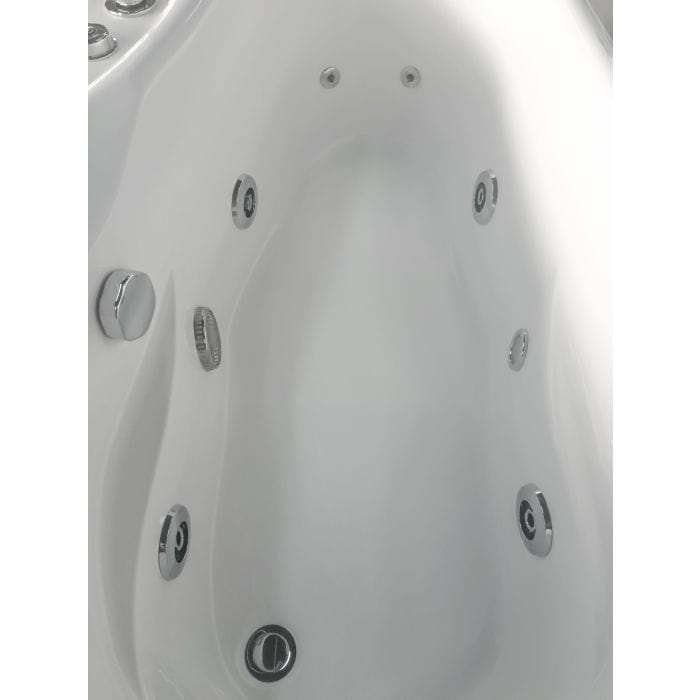 EAGO AM175-R 5' White Acrylic Whirlpool Bathtub - Drain on Left