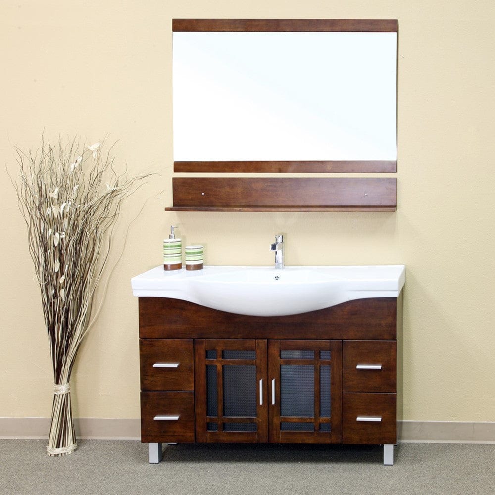 Bellaterra 48 in Single sink vanity-wood-walnut 203138