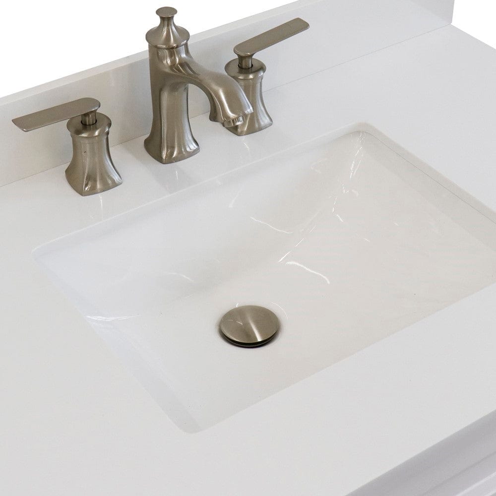 Bellaterra 37" Single sink vanity in White finish