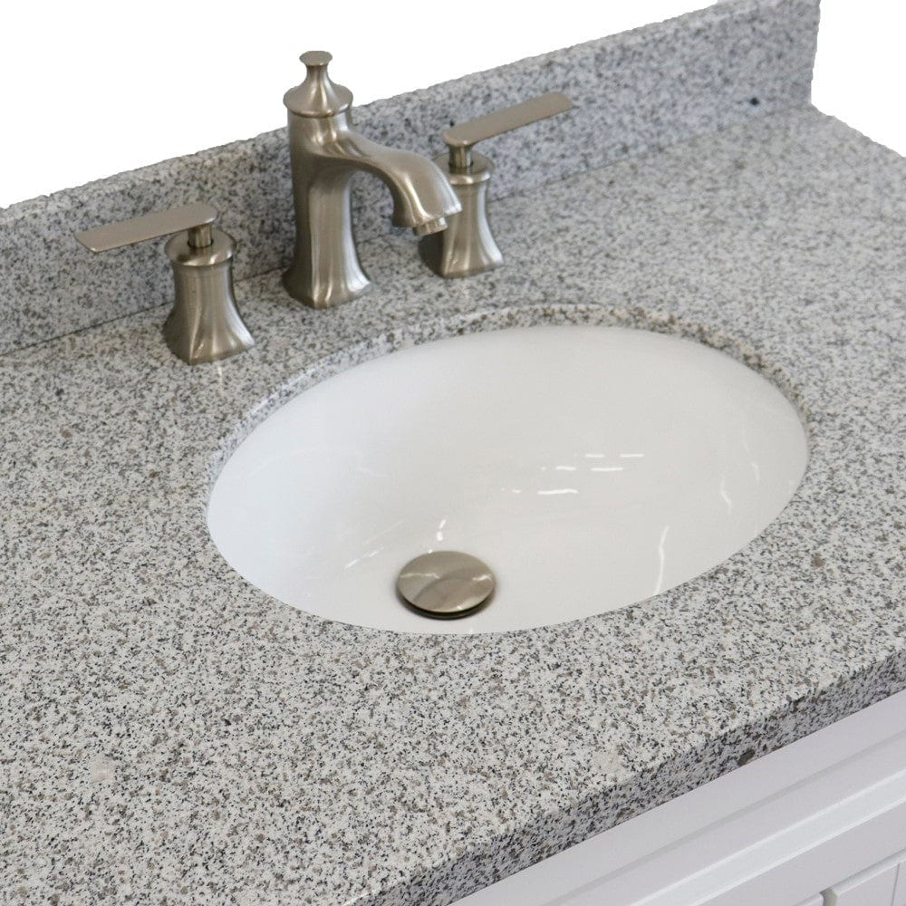 Bellaterra 37" Single sink vanity in White finish