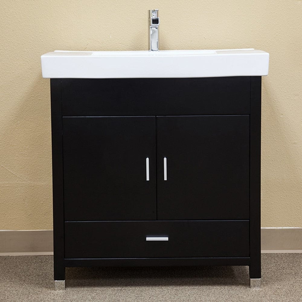 Bellaterra 31.5 in Single Sink vanity-wood-black 203107-S