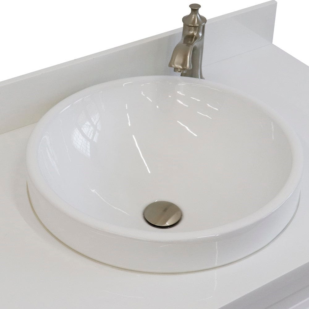 Bellaterra 37" Single sink vanity in White finish