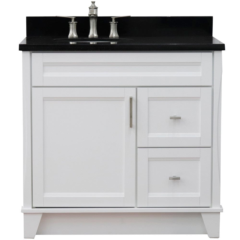 Bellaterra 37" Single sink vanity in White finish