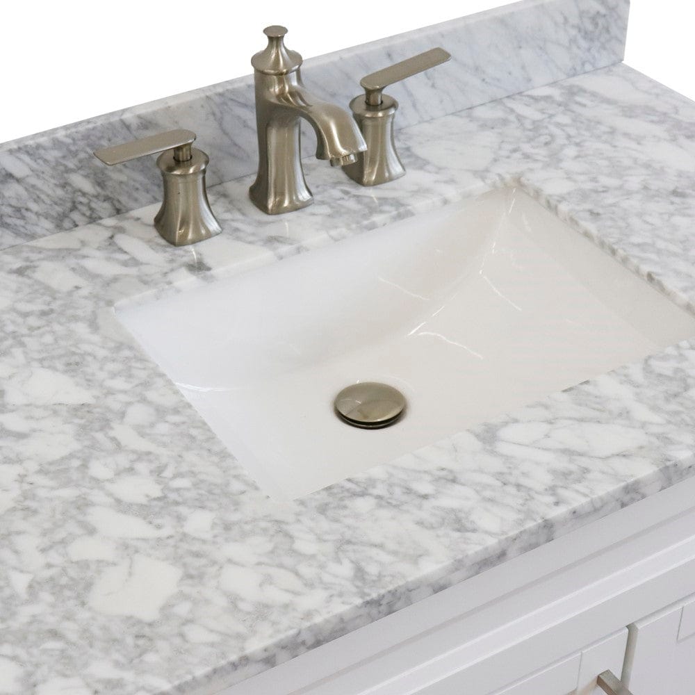 Bellaterra 37" Single sink vanity in White finish
