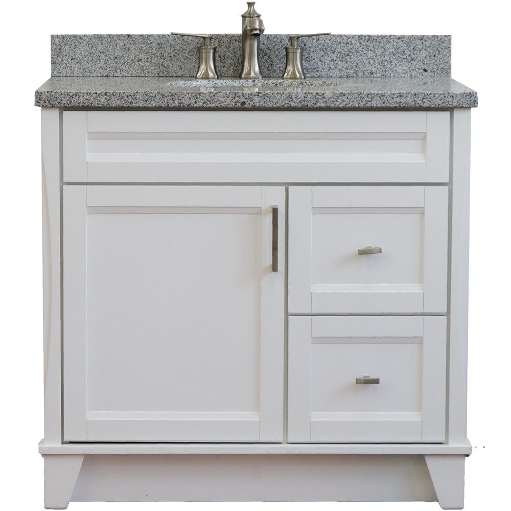 Bellaterra 37" Single sink vanity in White finish