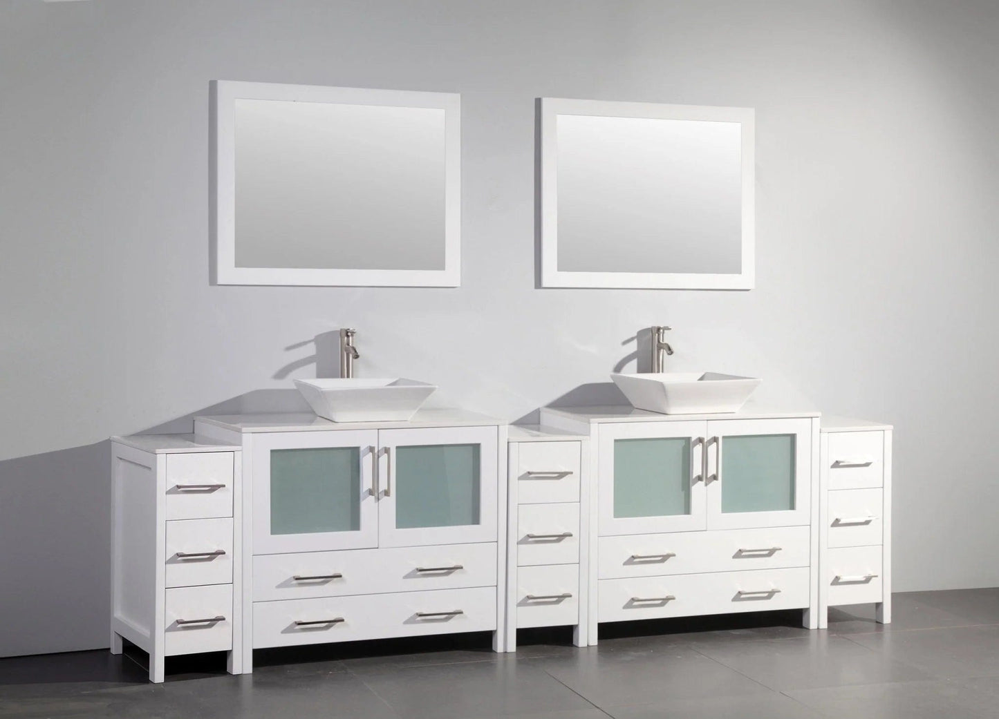 Vanity Art Ravenna 108" Double Sink Bathroom Vanity Combo Set