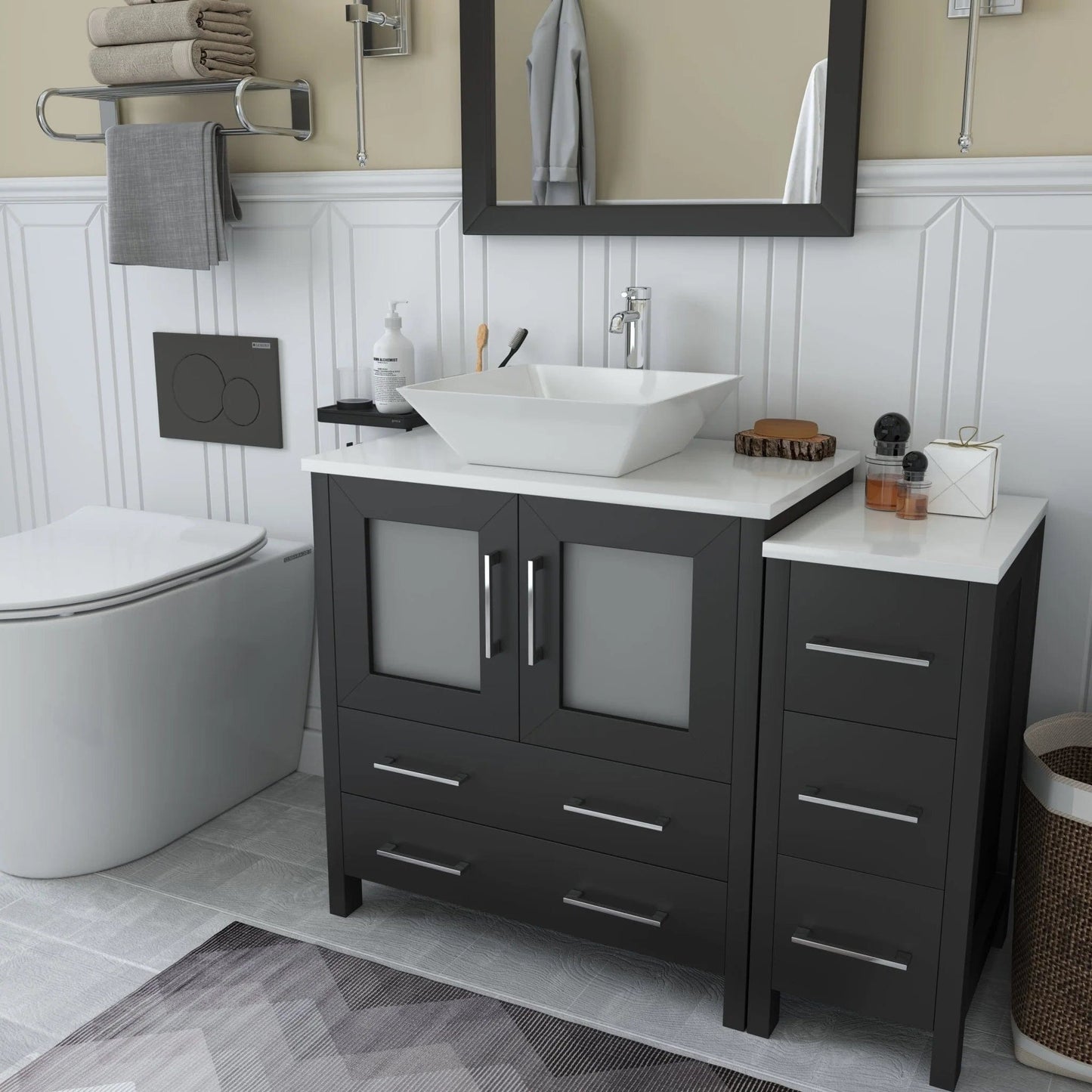 Vanity Art Ravenna 42" Single Sink Bathroom Vanity Combo Set