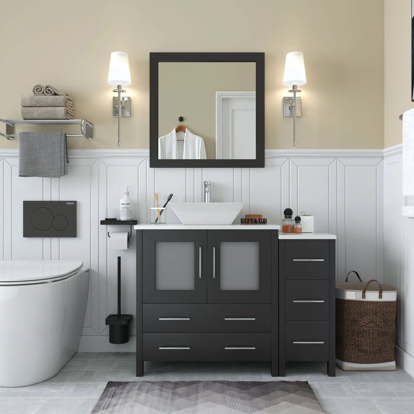 Vanity Art Ravenna 42" Single Sink Bathroom Vanity Combo Set