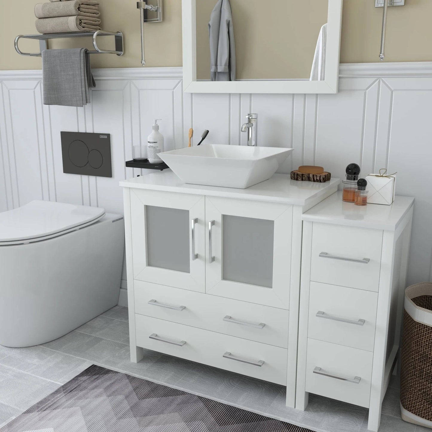 Vanity Art Ravenna 42" Single Sink Bathroom Vanity Combo Set