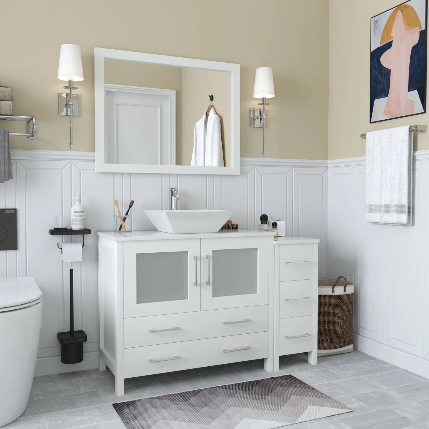 Vanity Art Ravenna 48" Single Sink Bathroom Vanity Combo Set
