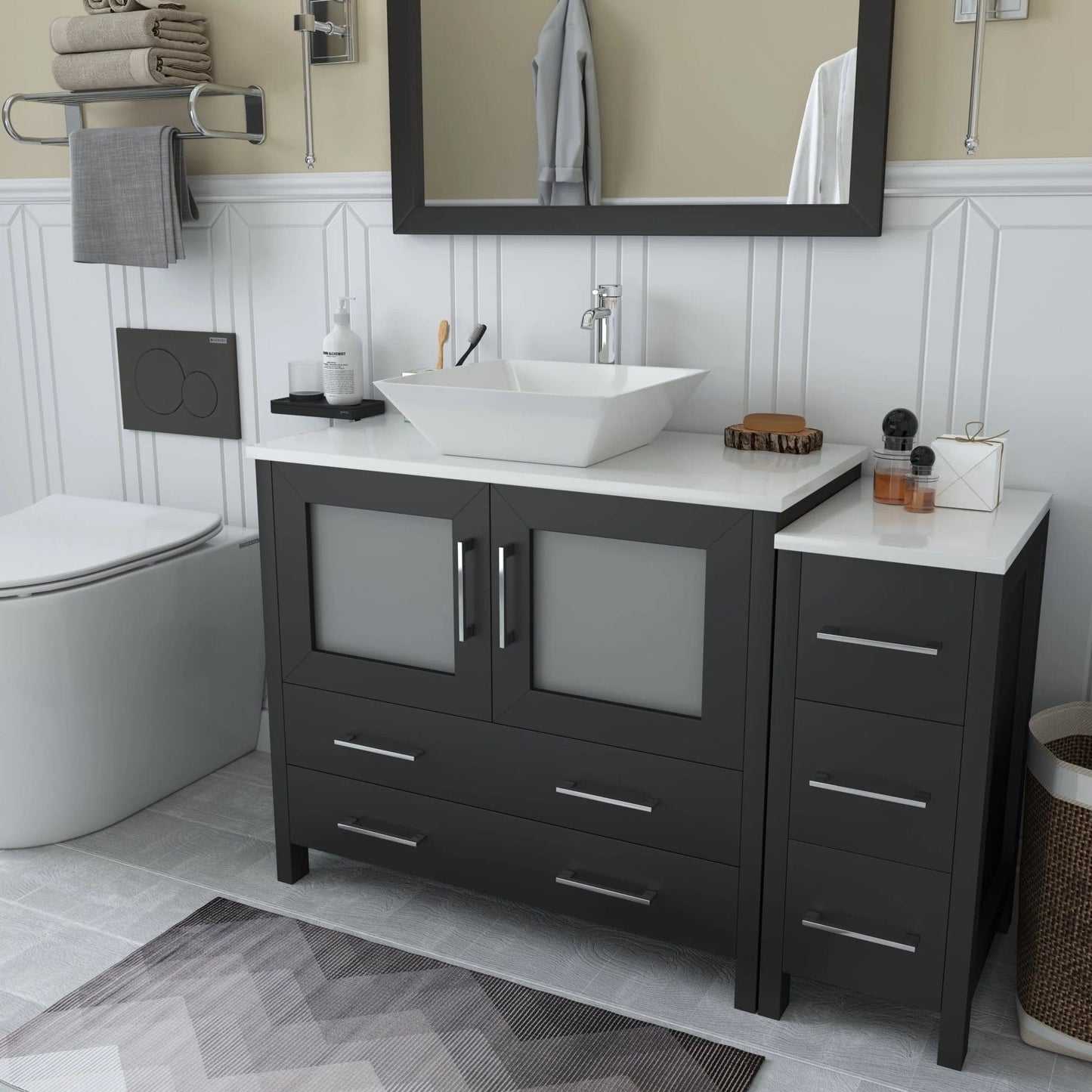 Vanity Art Ravenna 48" Single Sink Bathroom Vanity Combo Set