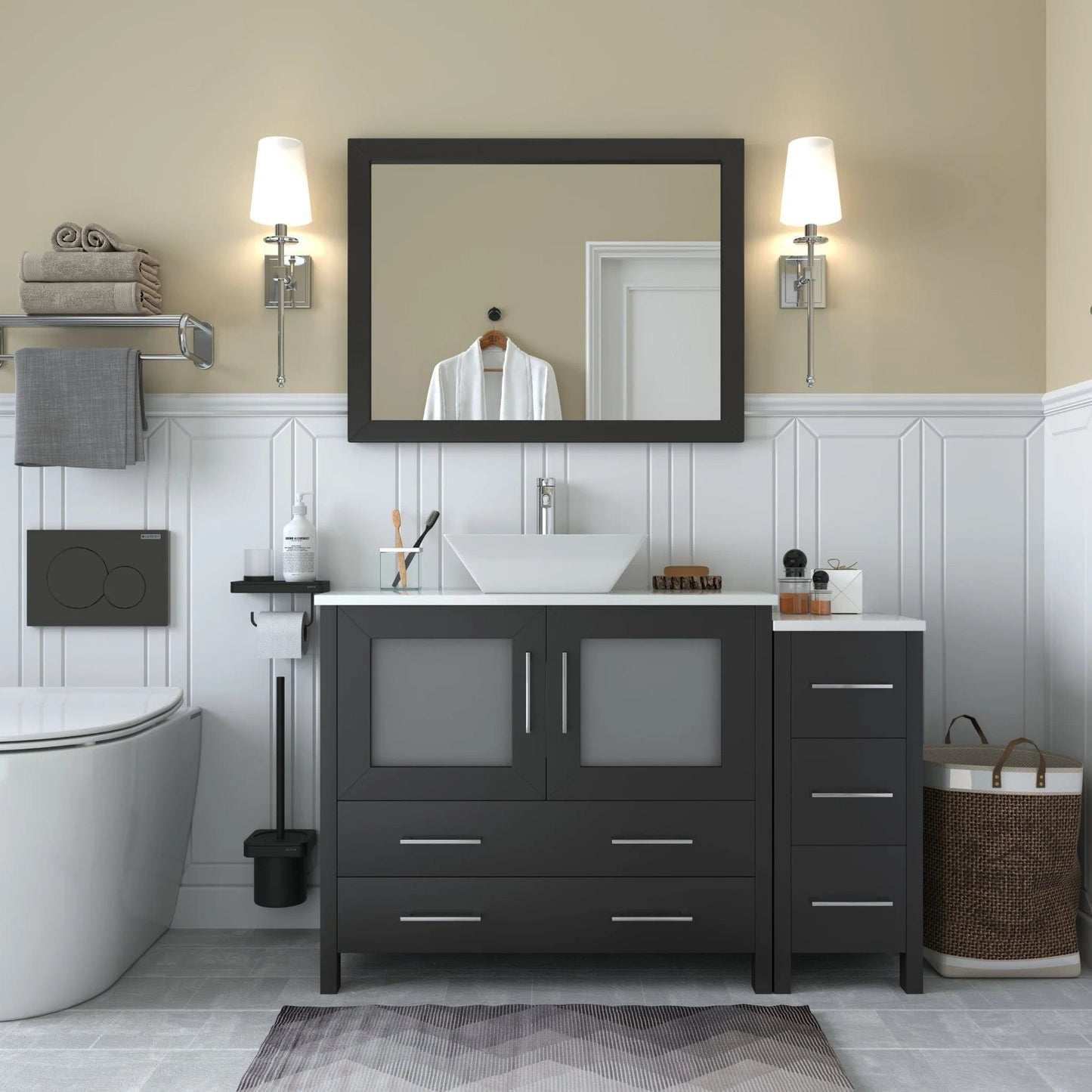 Vanity Art Ravenna 48" Single Sink Bathroom Vanity Combo Set