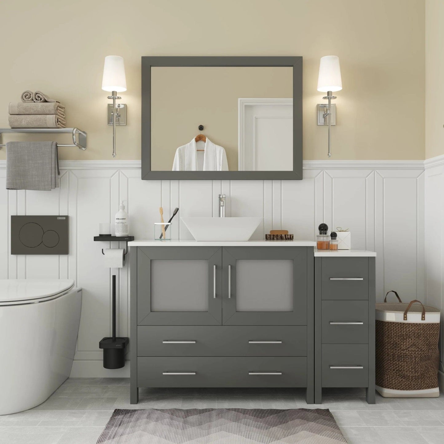 Vanity Art Ravenna 48" Single Sink Bathroom Vanity Combo Set