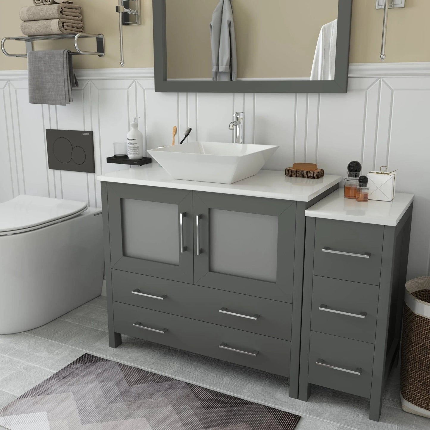 Vanity Art Ravenna 48" Single Sink Bathroom Vanity Combo Set