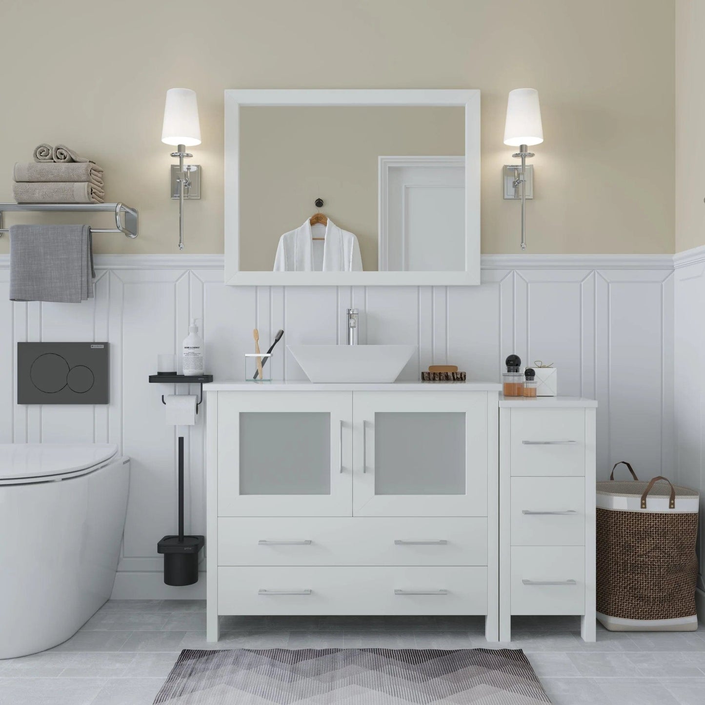 Vanity Art Ravenna 48" Single Sink Bathroom Vanity Combo Set