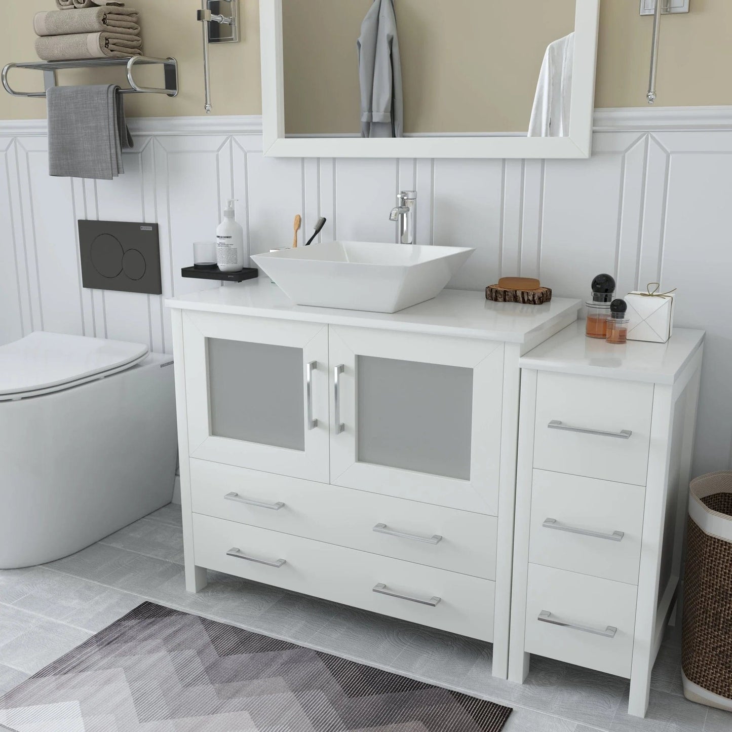 Vanity Art Ravenna 48" Single Sink Bathroom Vanity Combo Set