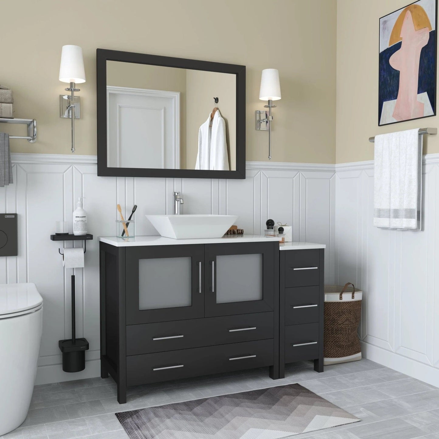 Vanity Art Ravenna 48" Single Sink Bathroom Vanity Combo Set
