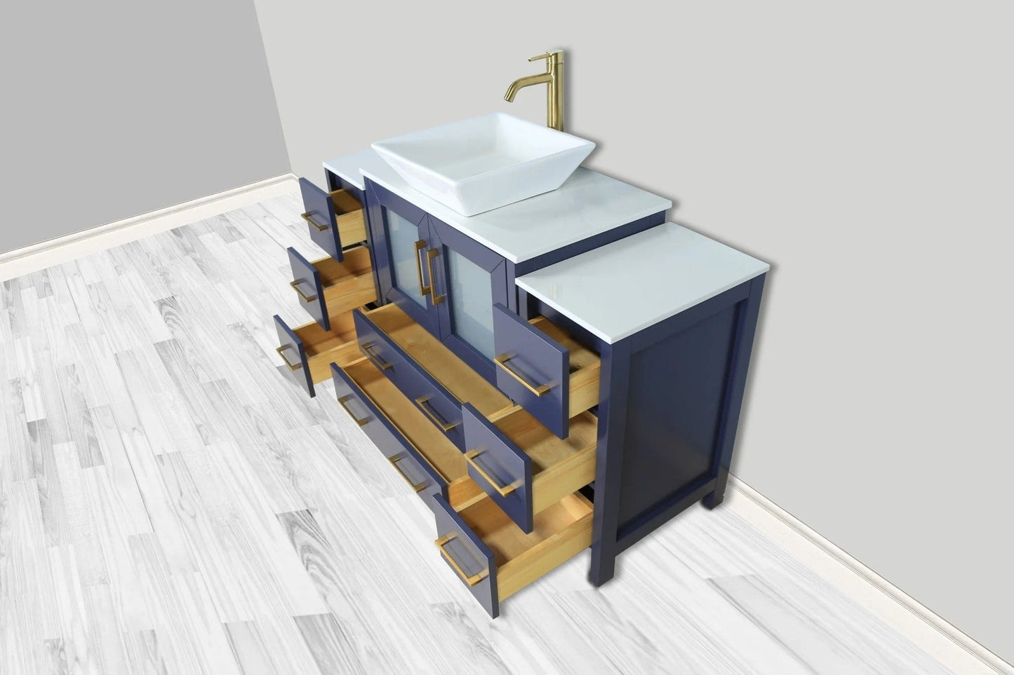 Vanity Art Ravenna 54" Single Sink Bathroom Vanity Combo Set