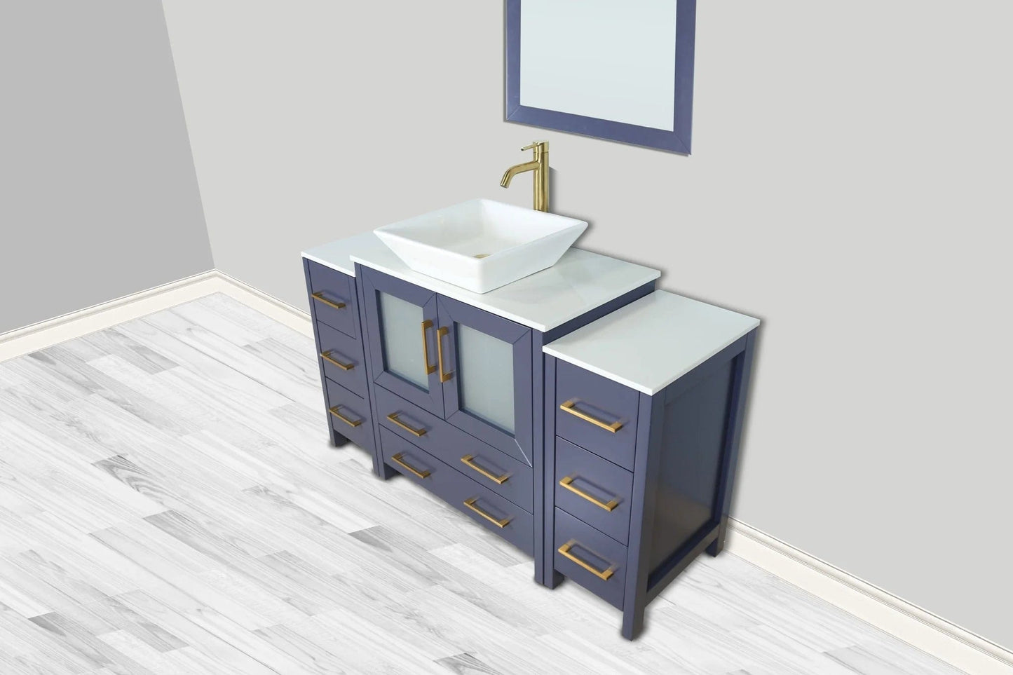 Vanity Art Ravenna 54" Single Sink Bathroom Vanity Combo Set