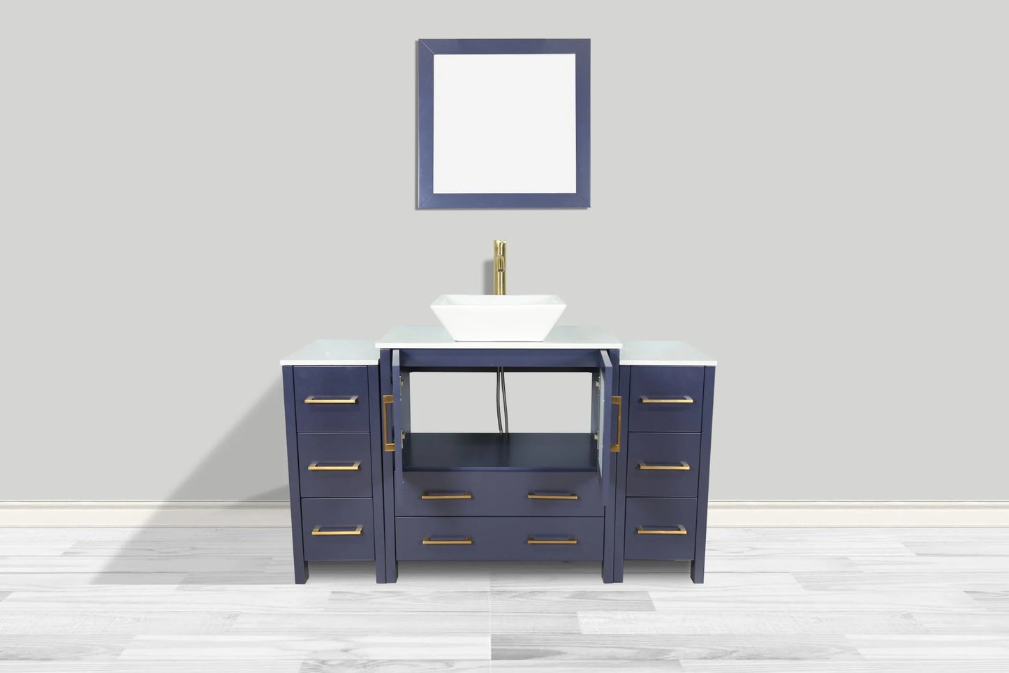 Vanity Art Ravenna 54" Single Sink Bathroom Vanity Combo Set