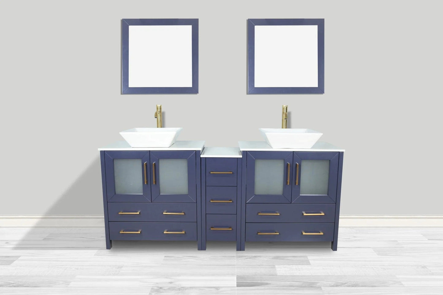 Vanity Art Ravenna 72" Double Sink Bathroom Vanity Combo Set