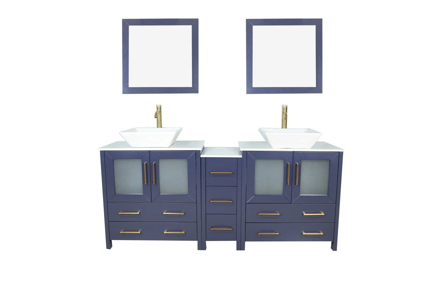 Vanity Art Ravenna 72" Double Sink Bathroom Vanity Combo Set