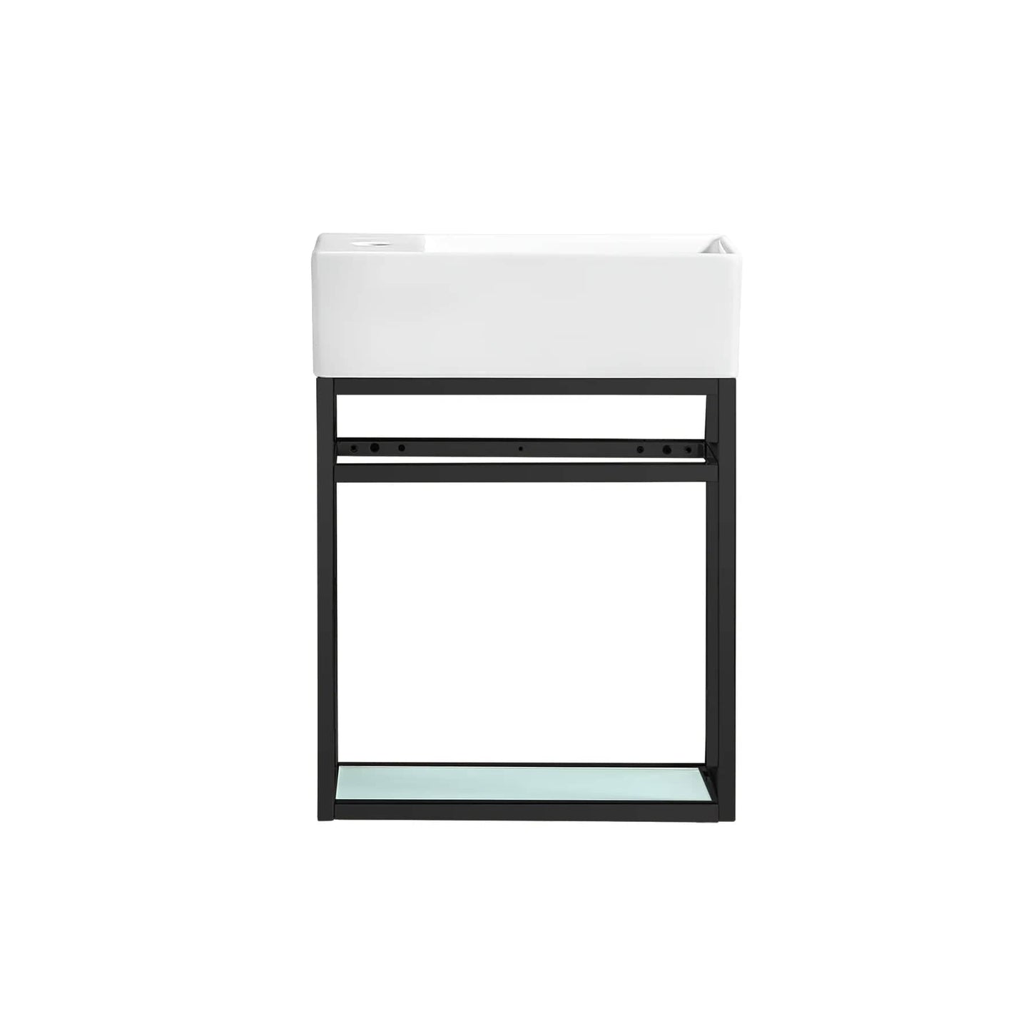 Swiss Madison Pierre 19.5 Single, Metal Frame, Open Shelf, Bathroom Vanity