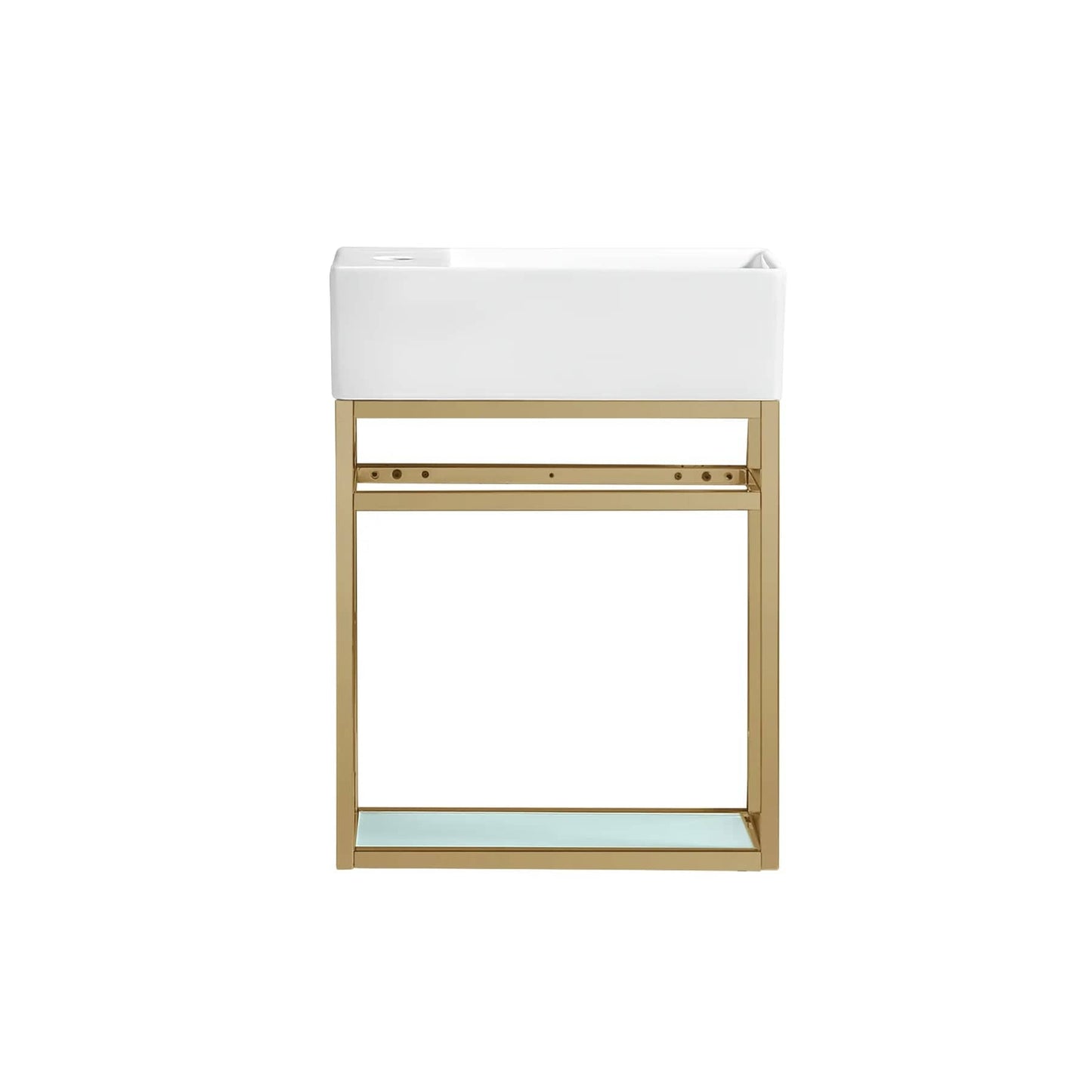 Swiss Madison Pierre 19.5 Single, Metal Frame, Open Shelf, Bathroom Vanity
