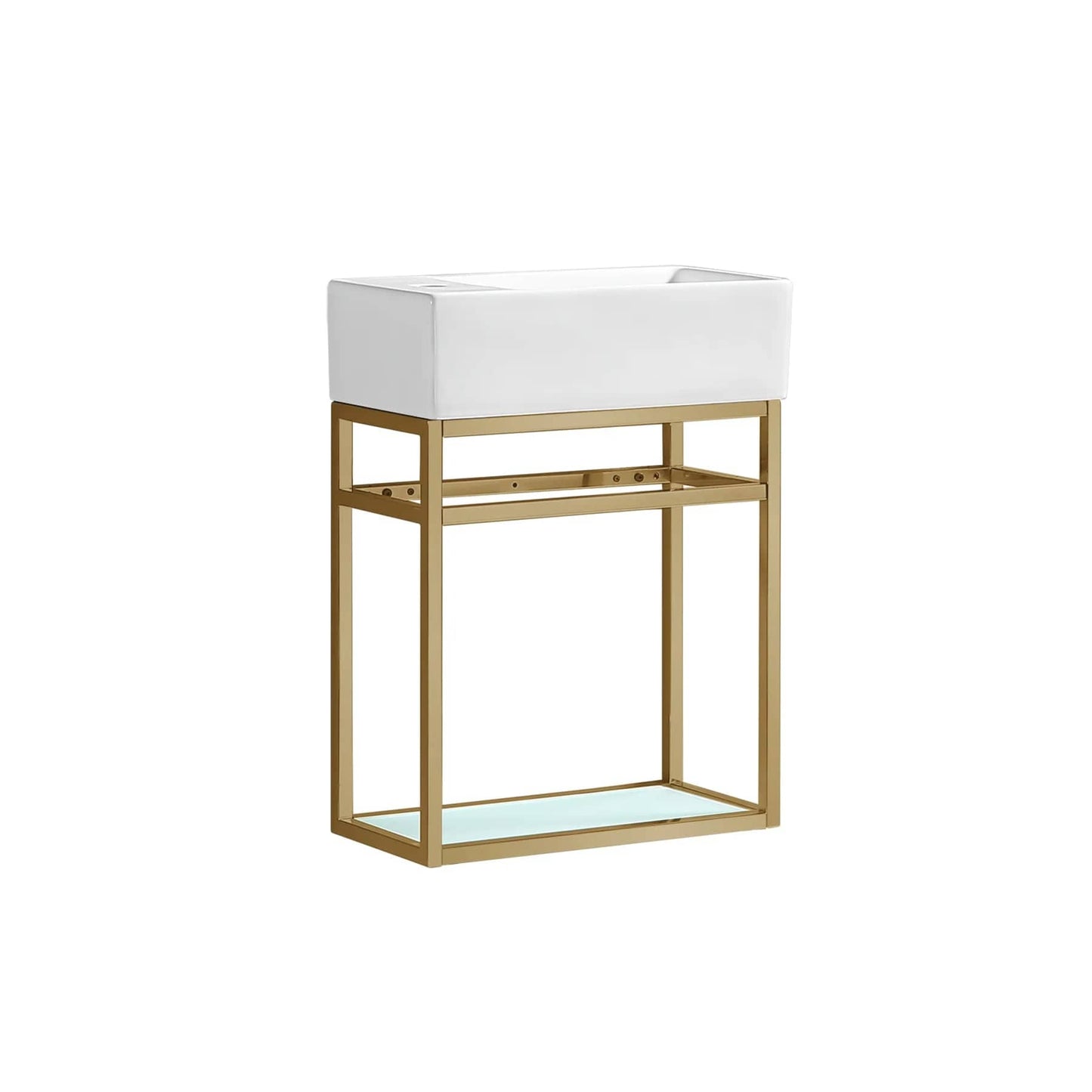 Swiss Madison Pierre 19.5 Single, Metal Frame, Open Shelf, Bathroom Vanity
