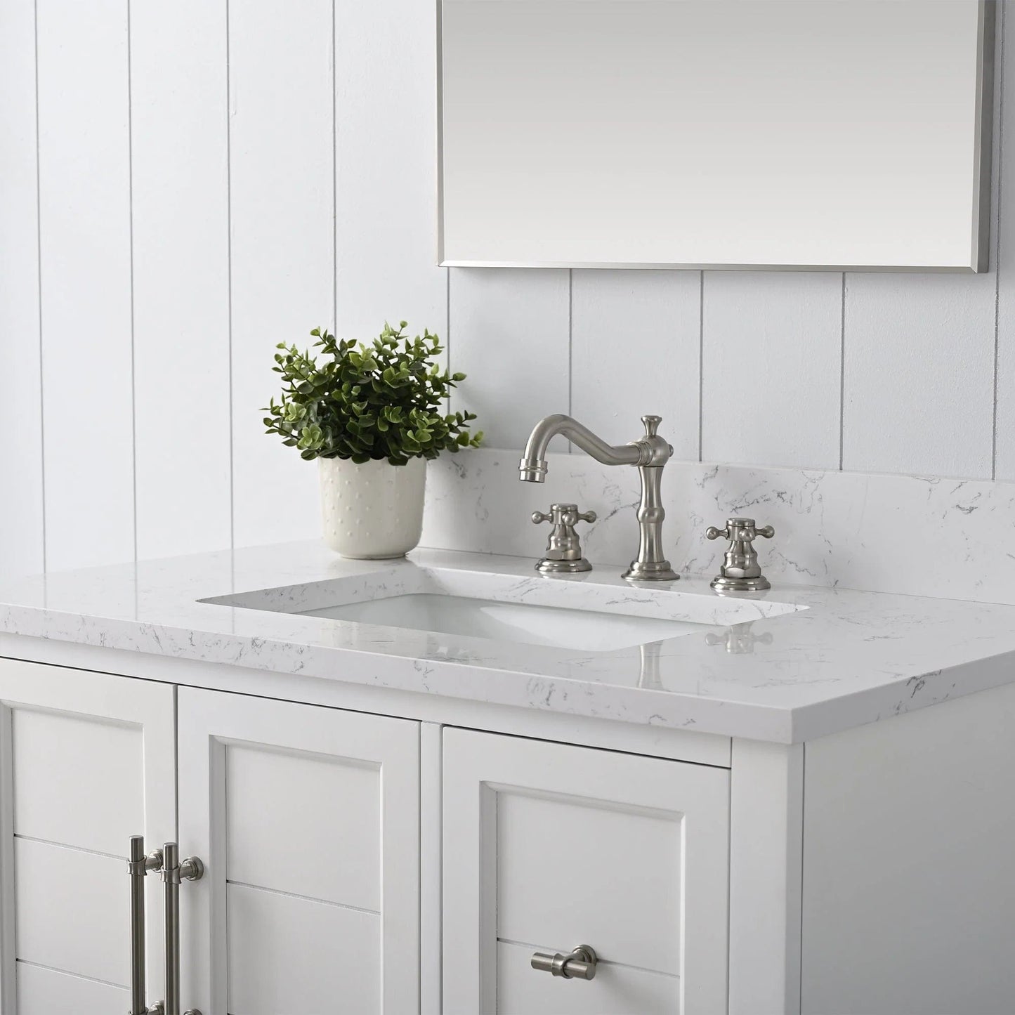 Vanity Art Vannes 36" Single Sink Bathroom Vanity in Silver Grey / White / Vintage Green