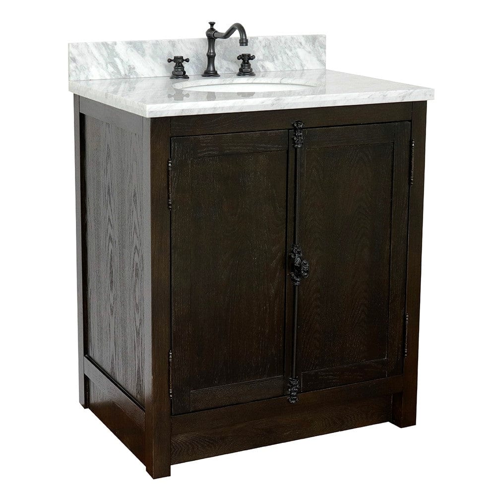 Bellaterra 31" Single Vanity in Brown Ash Finish