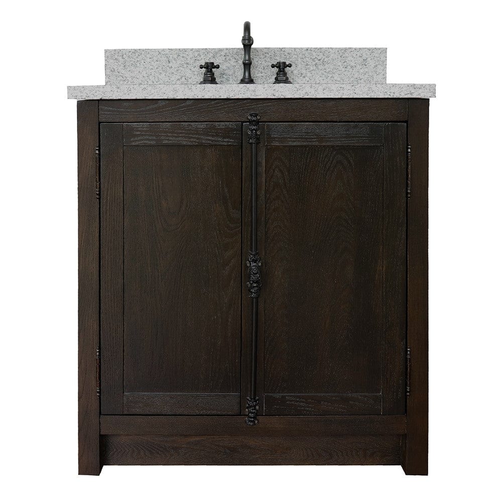 Bellaterra 31" Single Vanity in Brown Ash Finish