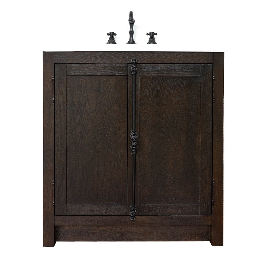 Bellaterra 31" Single Vanity in Brown Ash Finish