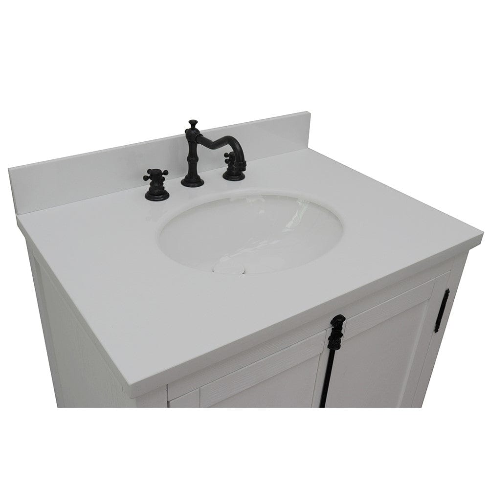 Bellaterra 31" Single Vanity in Glacier Ash Finish