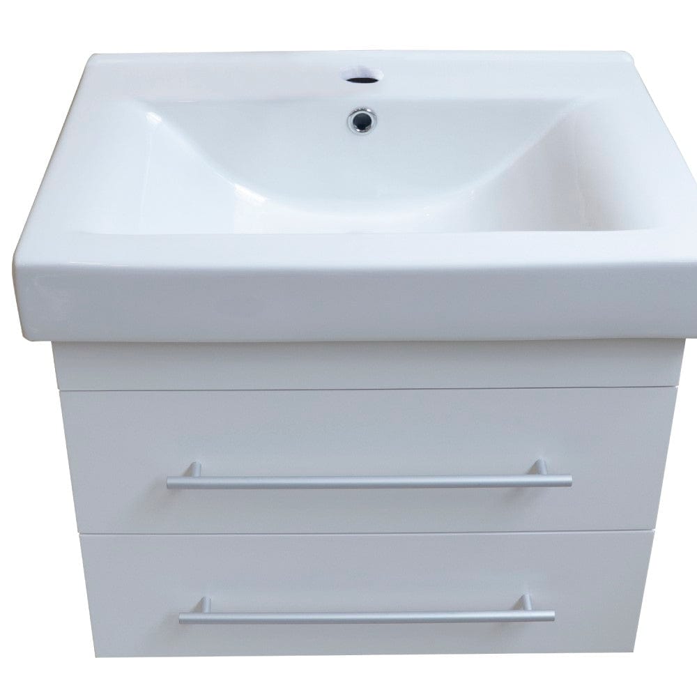 Bellaterra 24.25 in Single Wall Mount Style Sink Vanity