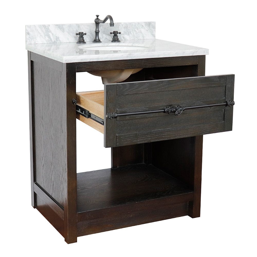 Bellaterra 31" Single Vanity in Brown Ash Finish