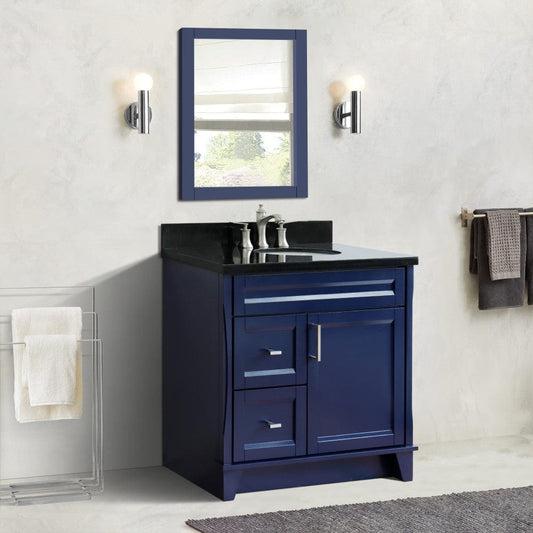 Bellaterra 37" Single sink vanity in Blue finish