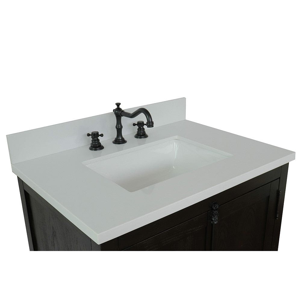 Bellaterra 31" Single Vanity in Brown Ash Finish