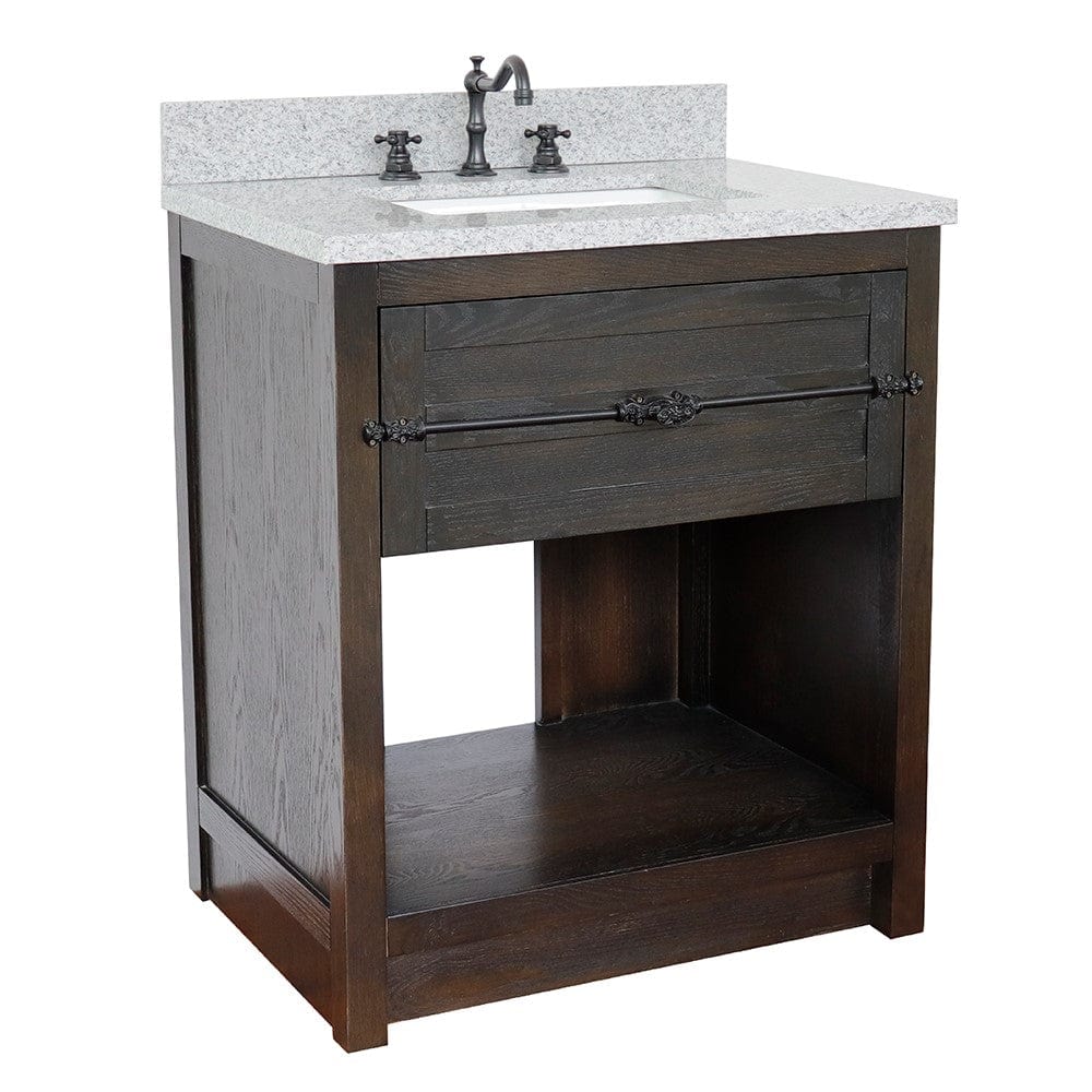 Bellaterra 31" Single Vanity in Brown Ash Finish