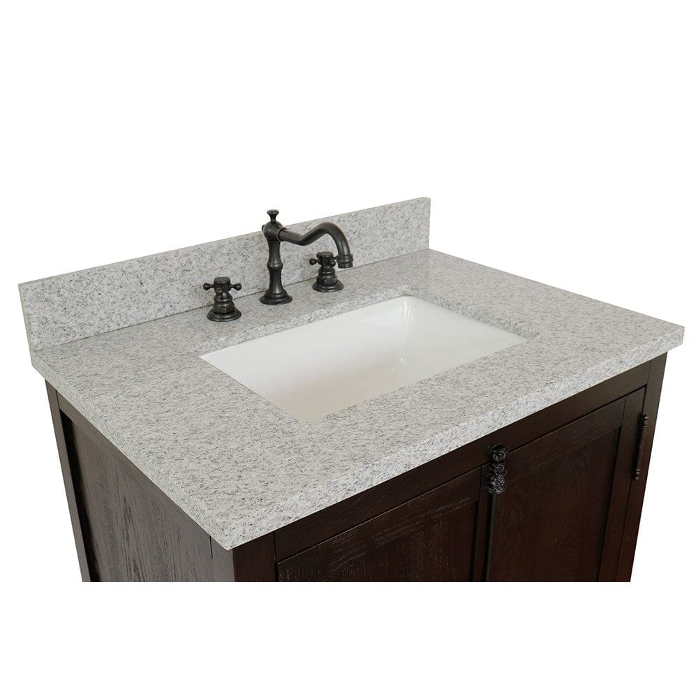 Bellaterra 31" Single Vanity in Brown Ash Finish