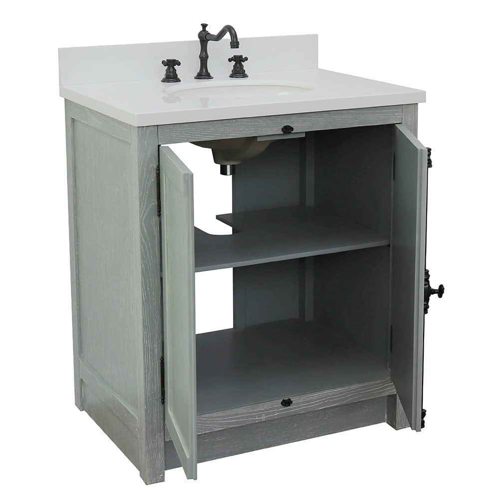 Bellaterra 31" Single Vanity in Gray Ash Finish