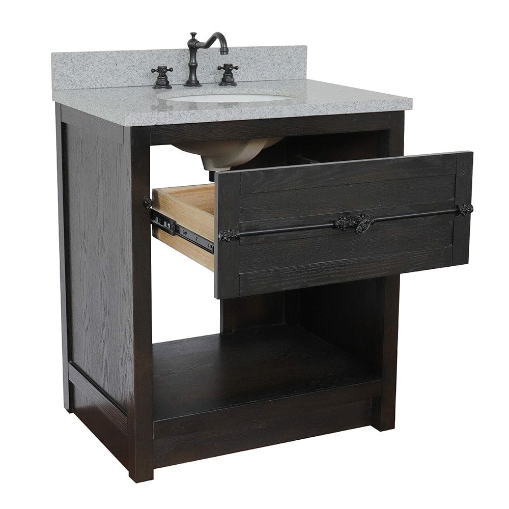 Bellaterra 31" Single Vanity in Brown Ash Finish