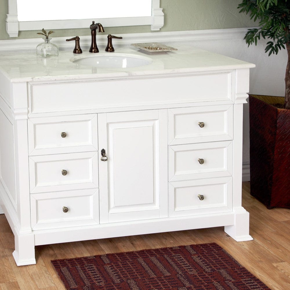 Bellaterra 50 in Single Sink Vanity Wood