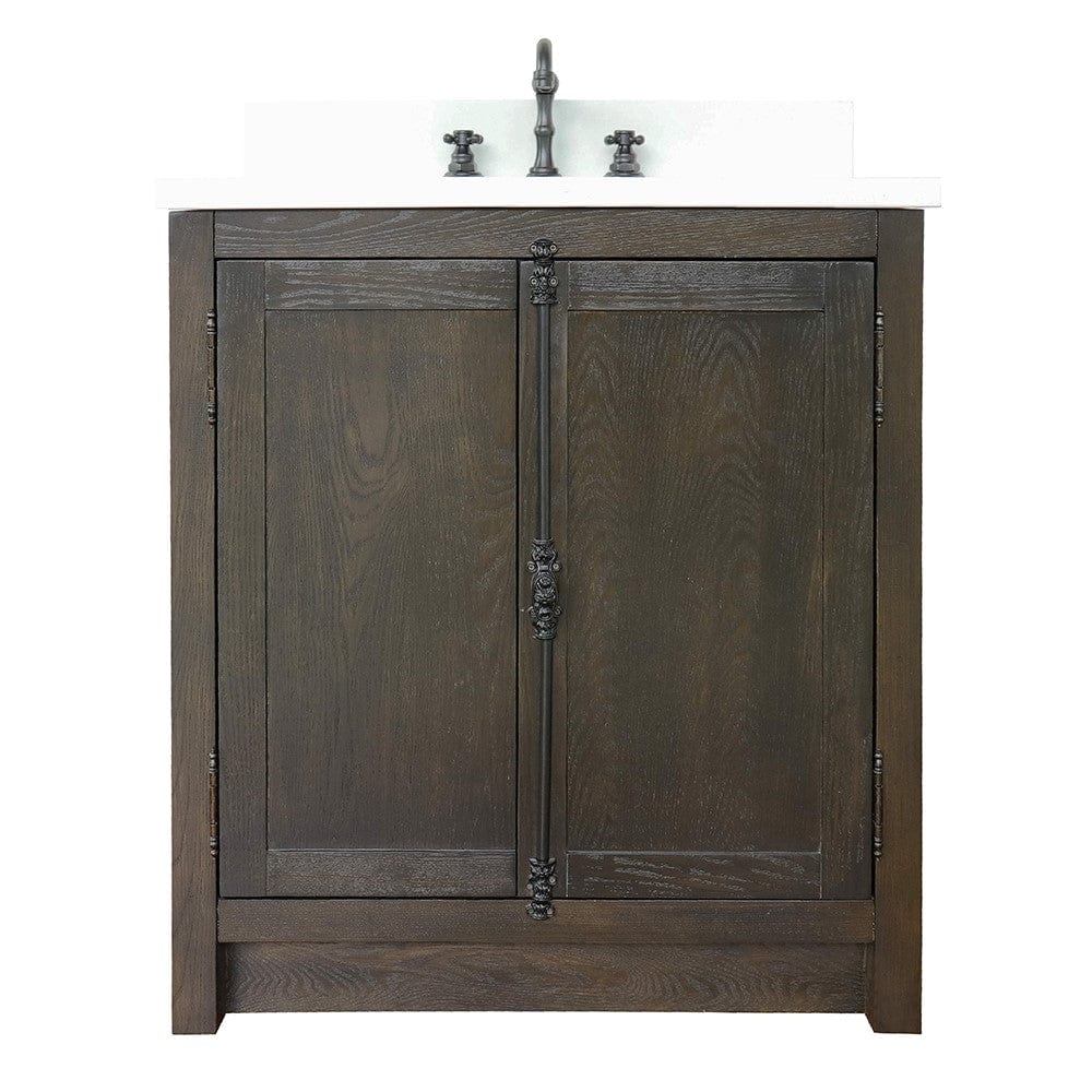 Bellaterra 31" Single Vanity in Brown Ash Finish