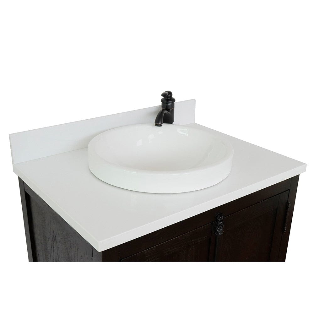 Bellaterra 31" Single Vanity in Brown Ash Finish