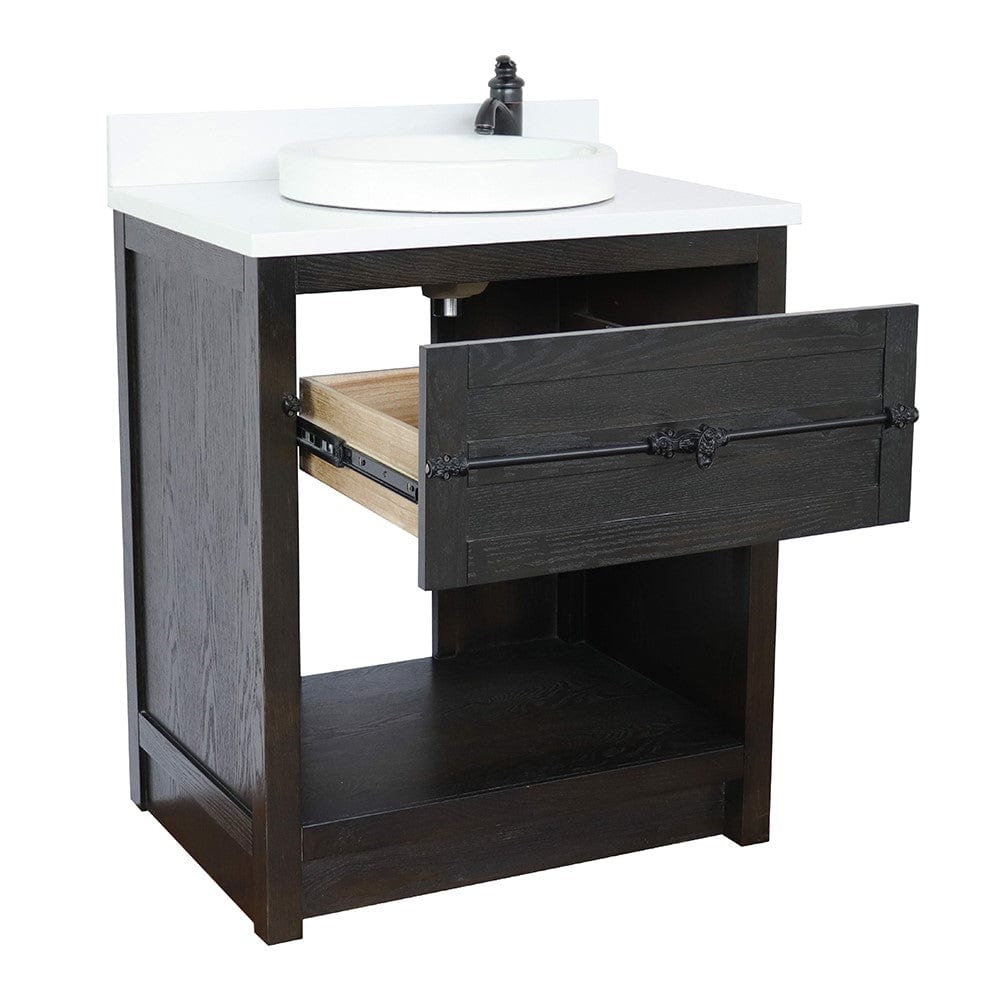 Bellaterra 31" Single Vanity in Brown Ash Finish